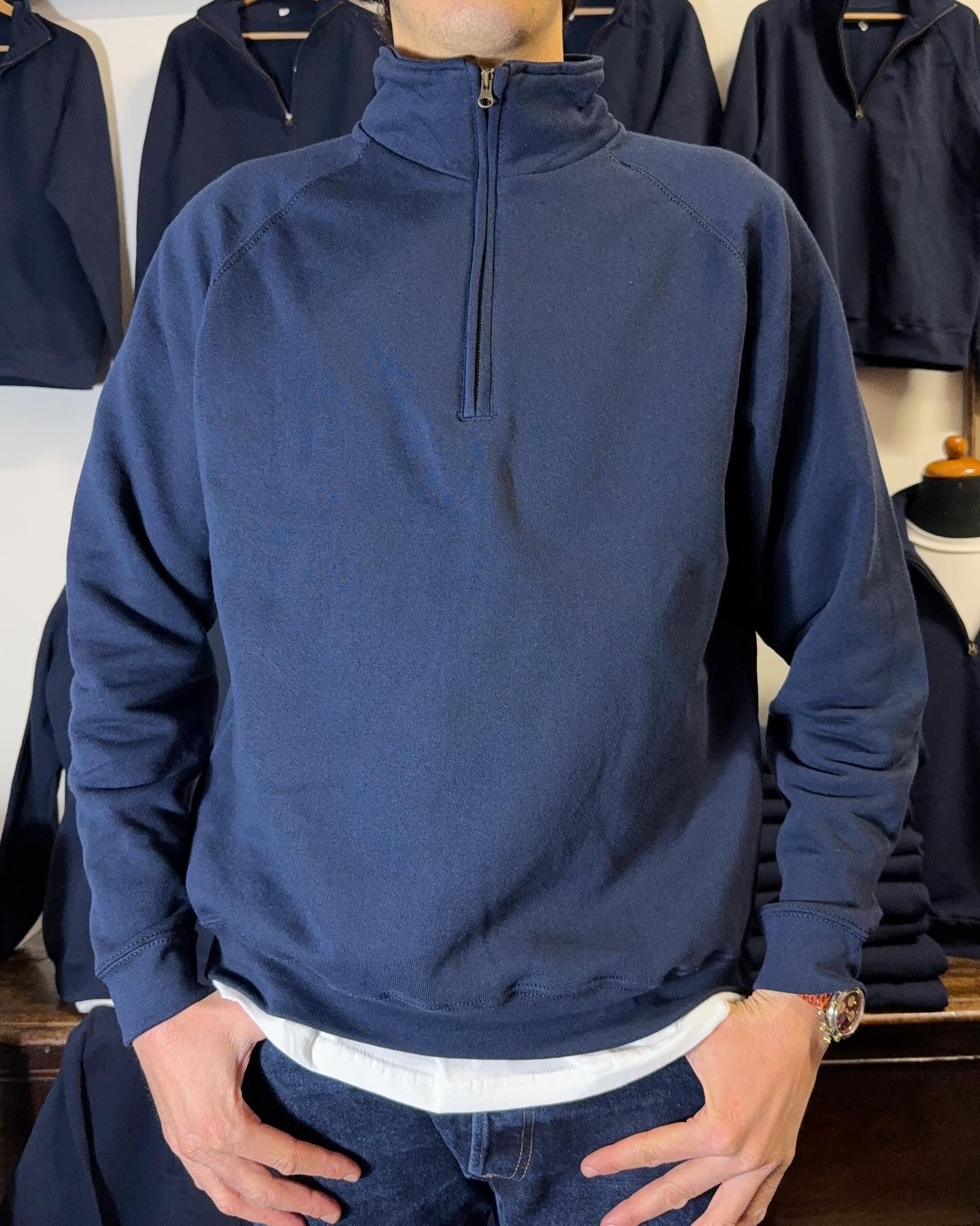 Blue Half Zip Sweatshirt