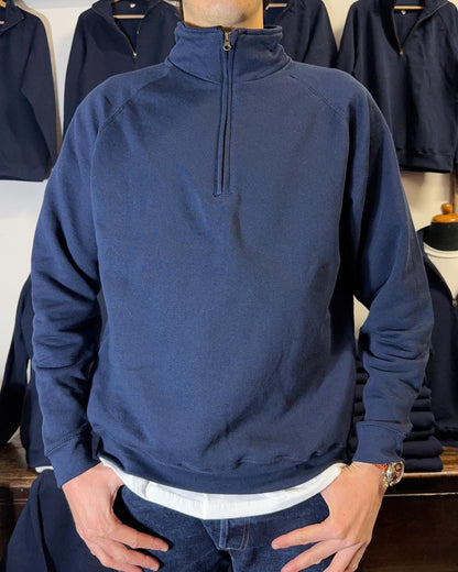 Blue Half Zip Sweatshirt