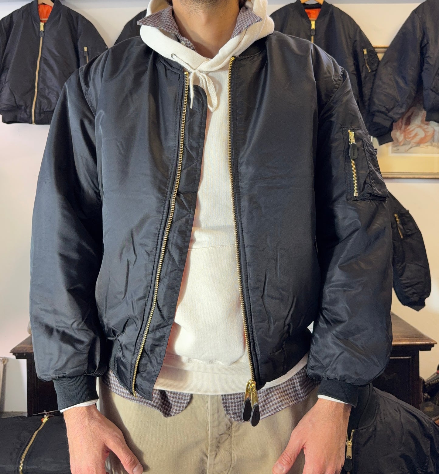 Black Bomber Jacket MA1