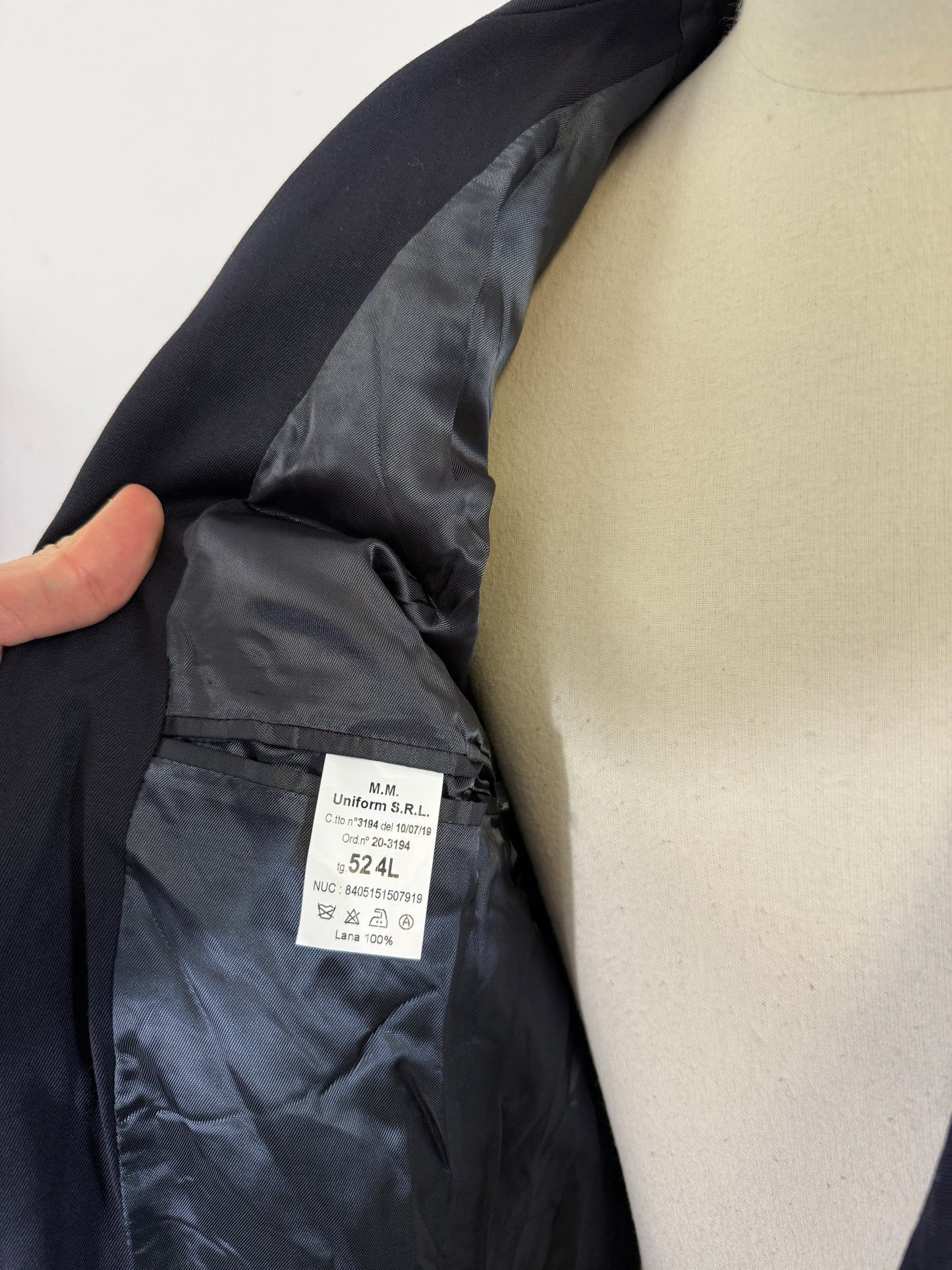 00’s Italian Navy Double Breasted Jacket “XL”