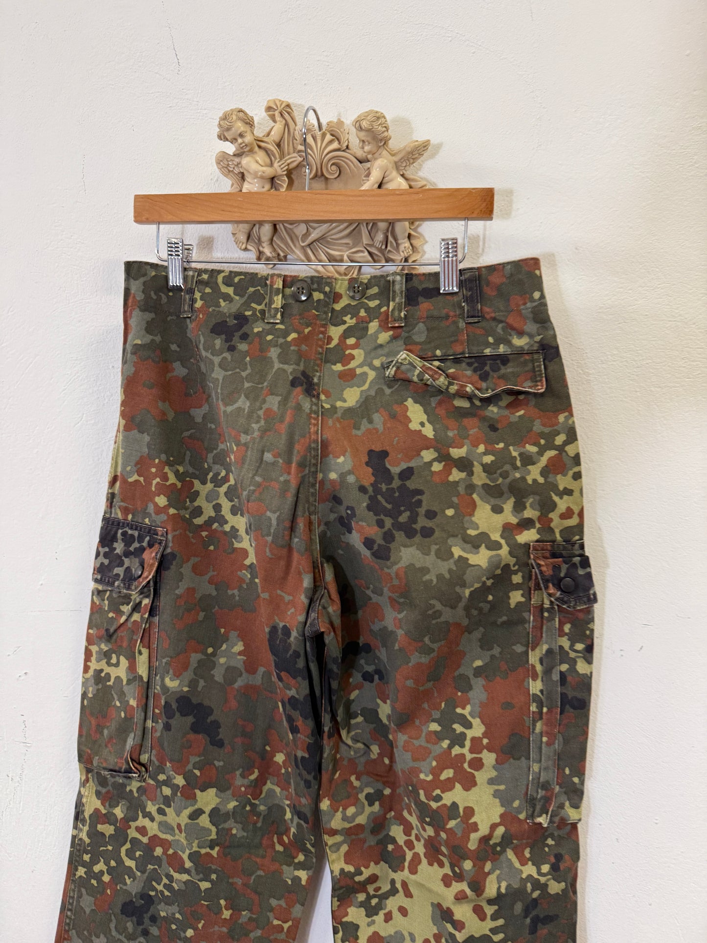 Vintage German Army Camo Cargo Pants “W33”
