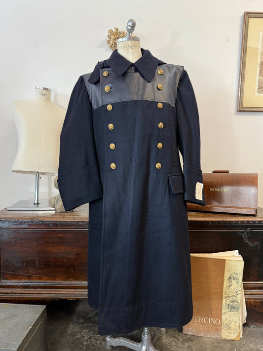 Rare Vintage German Navy Bundesmarine Coat – Wachmantel 1950s “L/XL”