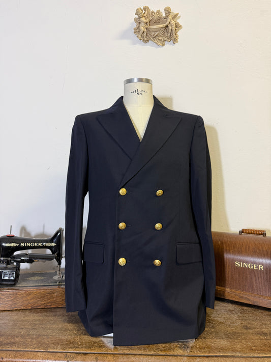 Vintage 00’s Italian Navy Double Breasted Jacket “XXL”