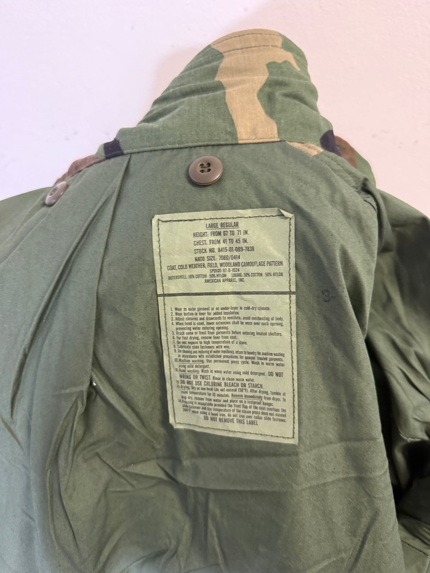 Vintage Woodland Field Jacket M65 Us Army “XL”