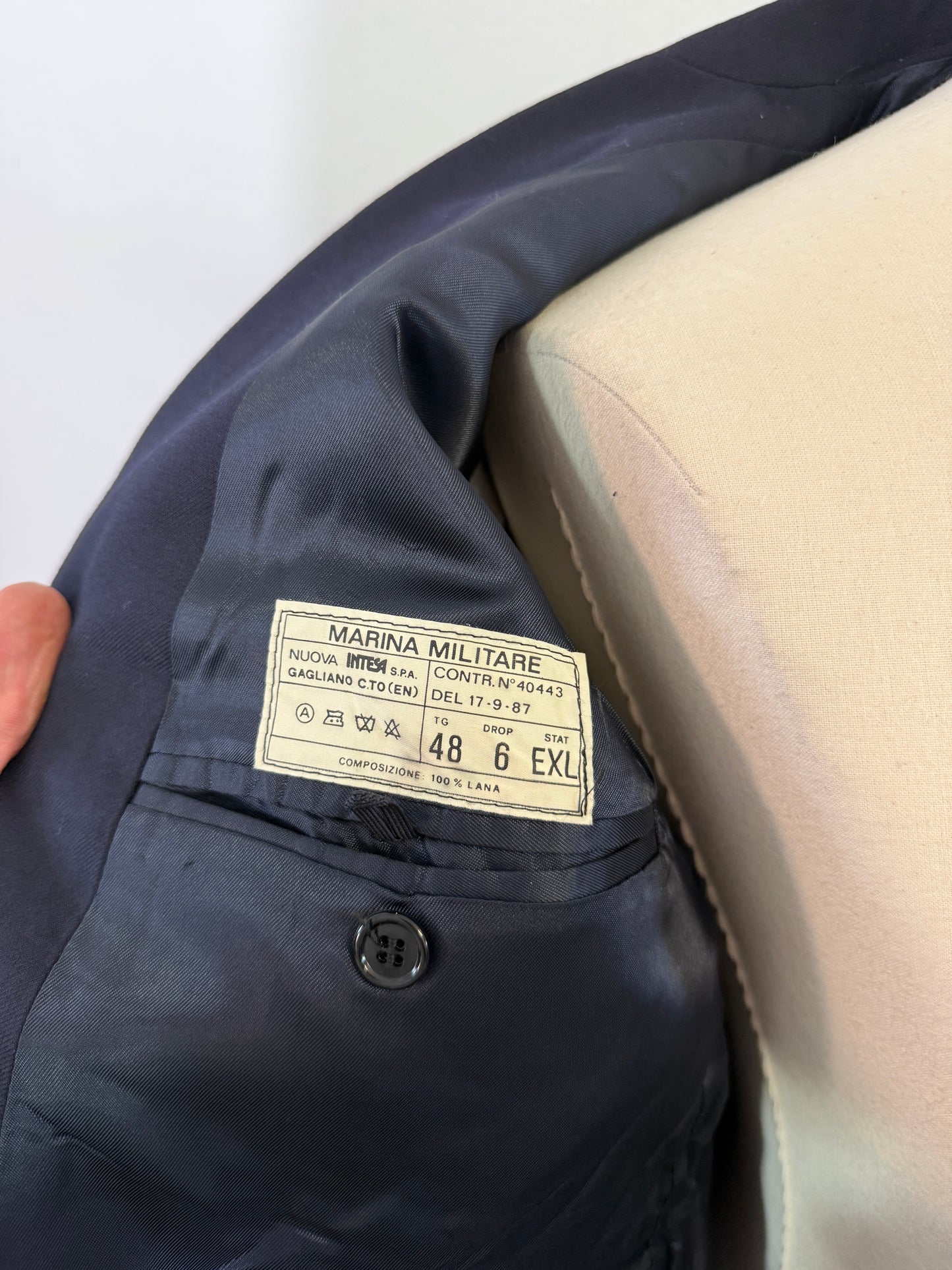 Vintage 00’s Italian Navy Double Breasted Jacket “M”