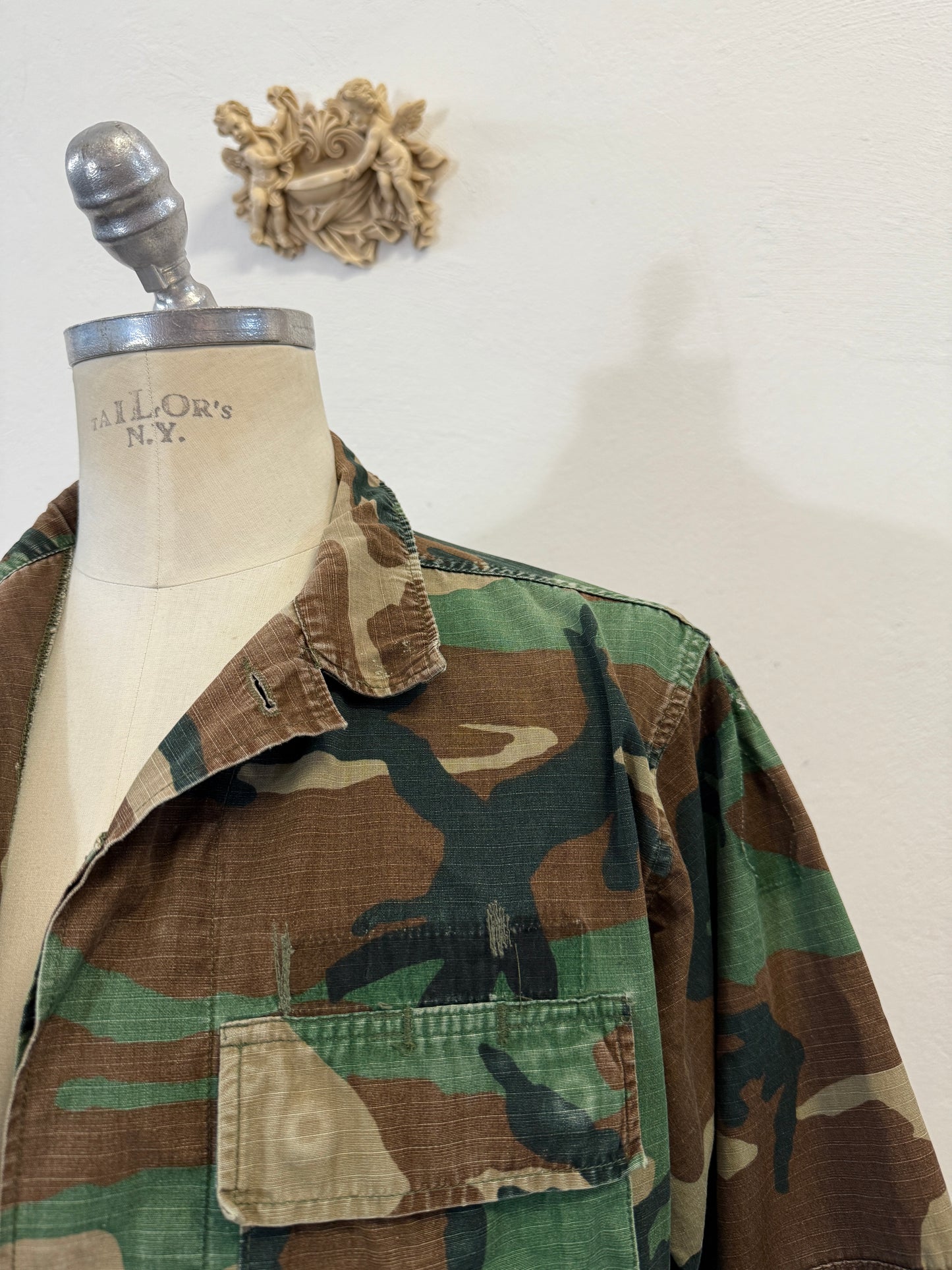 Vintage Woodland Jacket Rip Stop Us Army “M”