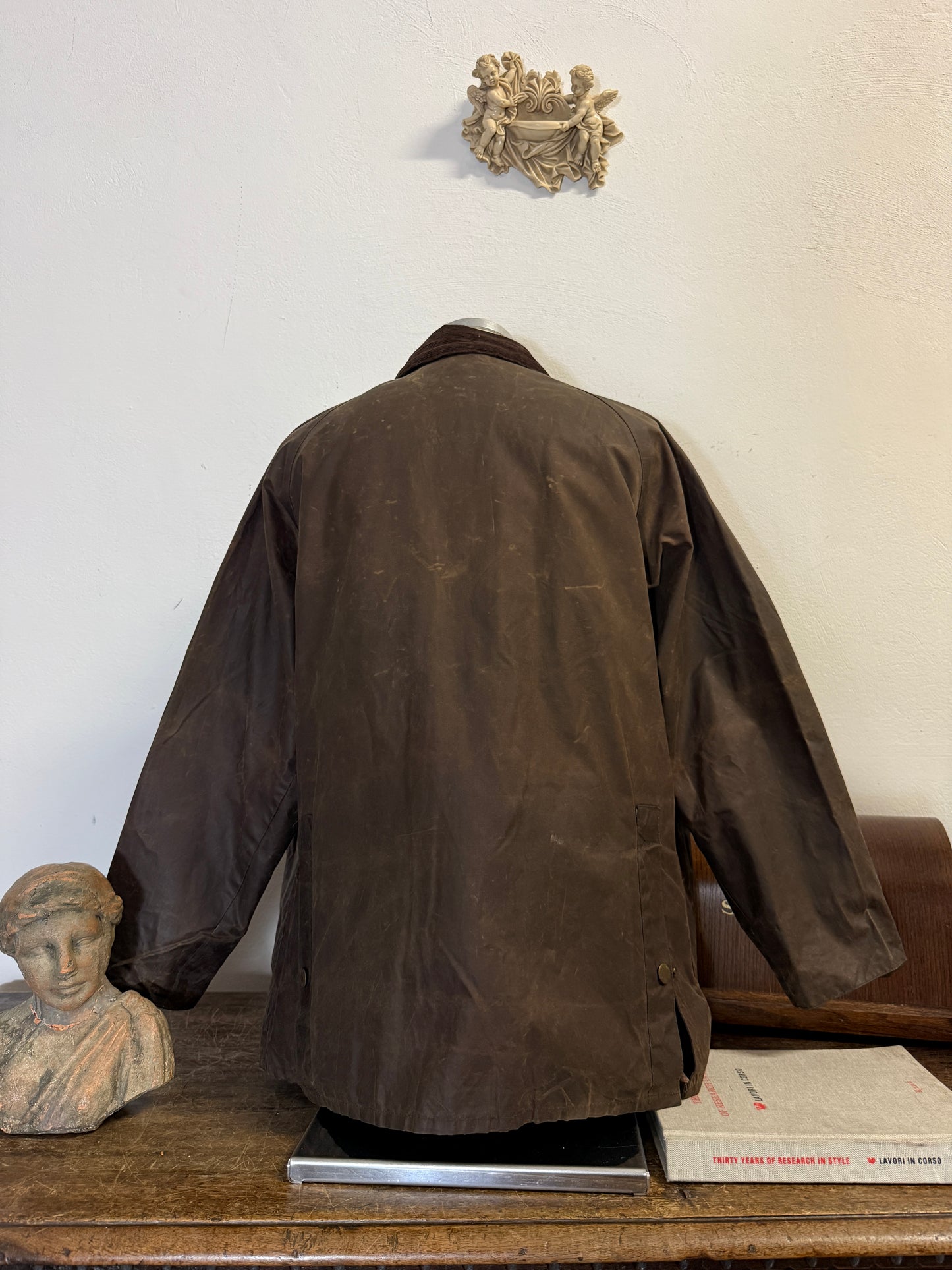 Vintage 80s/90s waxed jacket made in England “L”