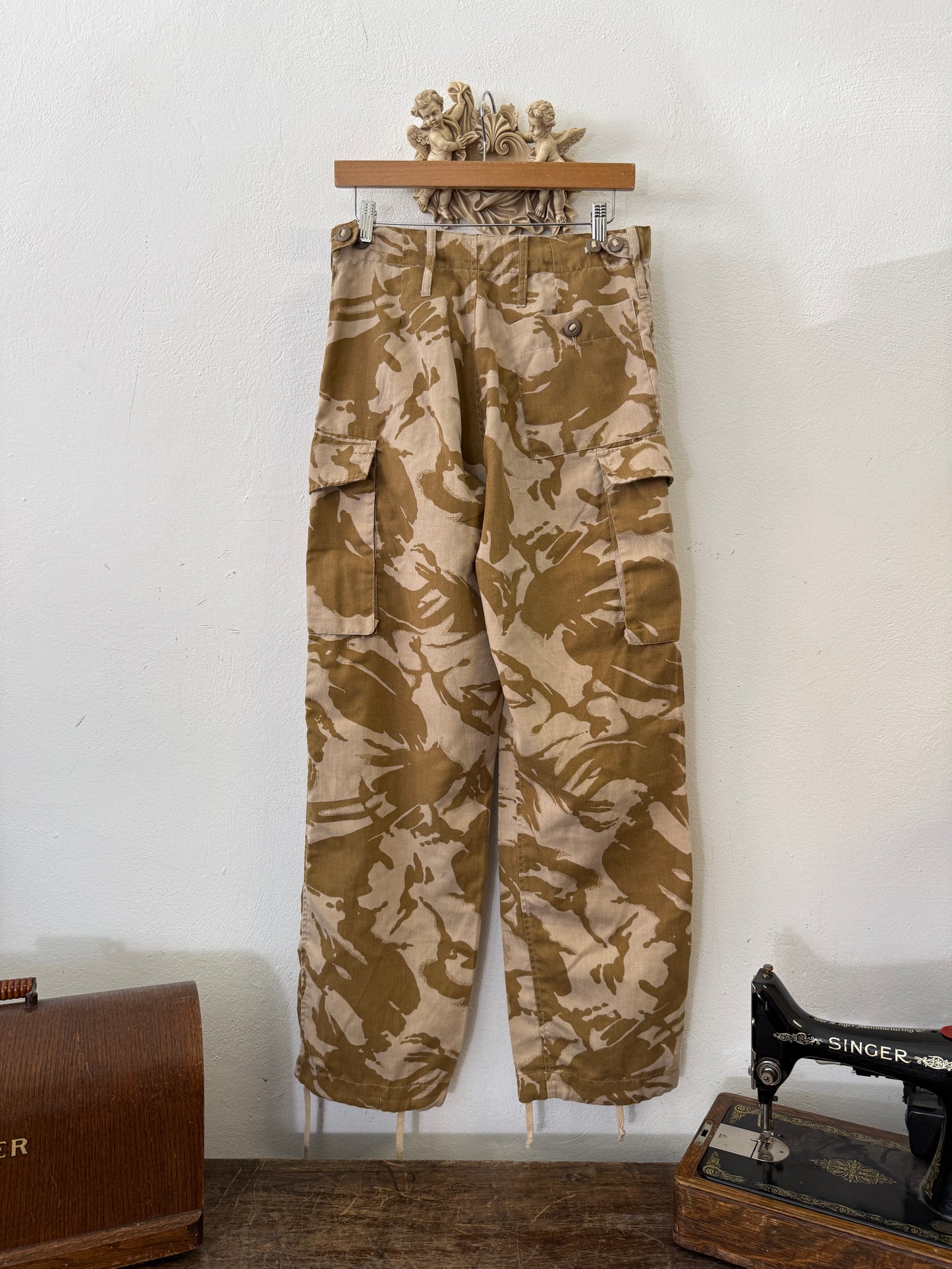 Vintage British Army Camo Cargo Pants “W30”