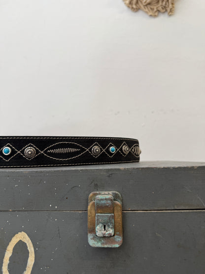Suede Belt with Embroidery - Henry