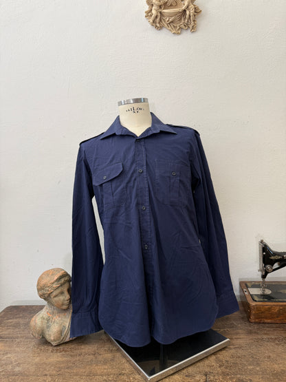 Vintage 80’s Italian Navy Shirt “L”