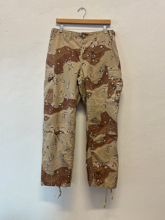 Vintage Desert Chocolate Cargo Pants Us Army “W33”