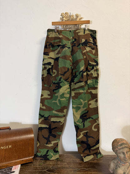 Vintage Woodland Camo Cargo Pants Us Army Rip Stop “W36”