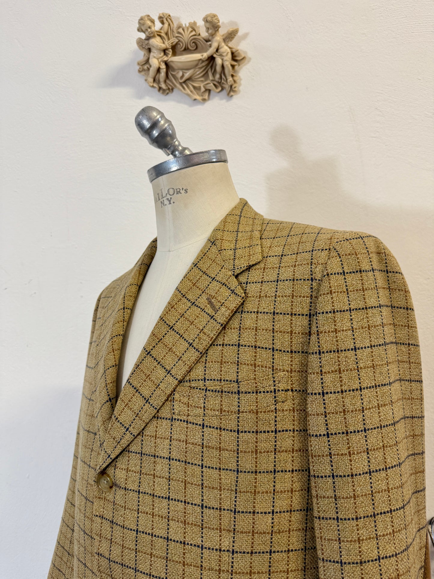 Vintage Checkered Canali Wool/Cachemire Jacket “M”