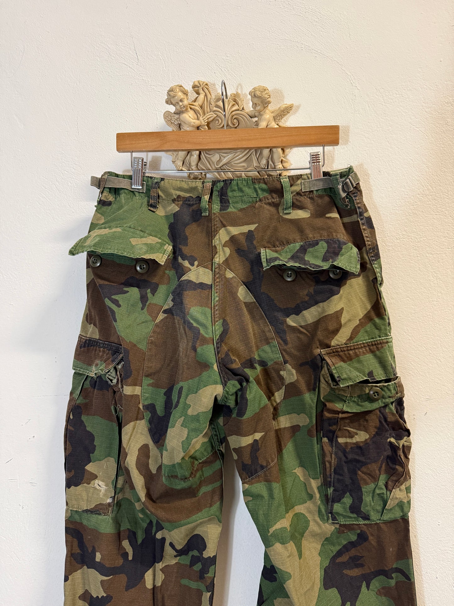 Vintage Woodland Camo Cargo Pants Us Army Rip Stop “W33”