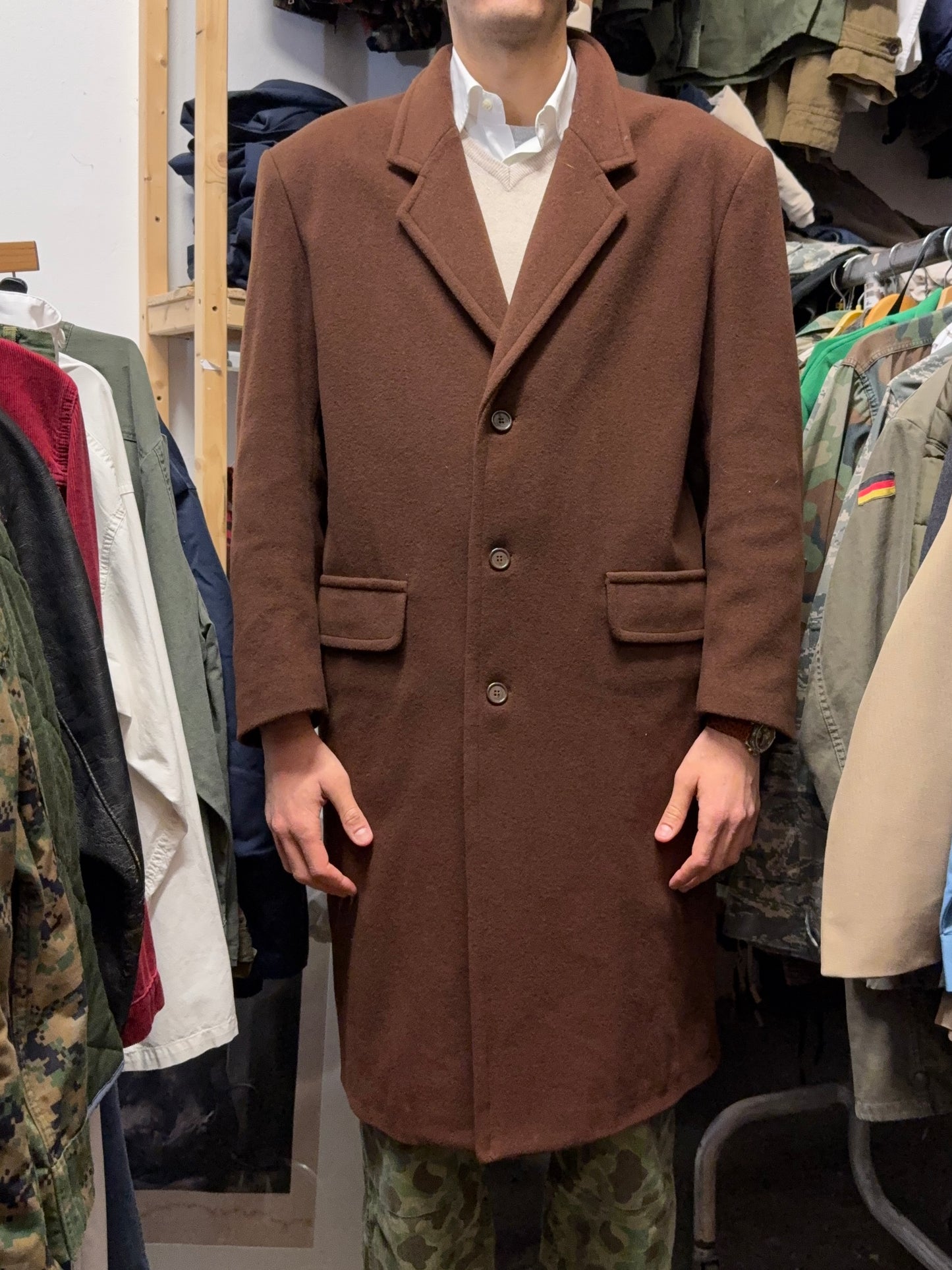 Deadstock Brown Wool Coat “XL”