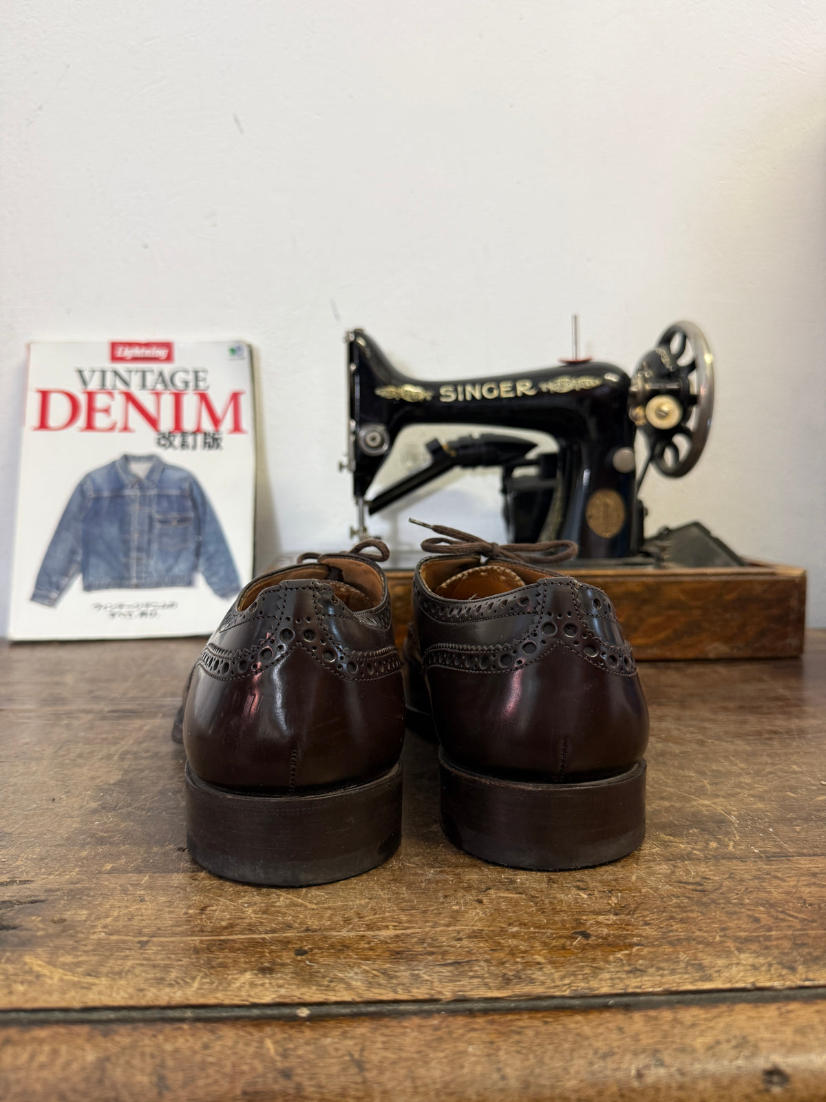 Used Church’s Men’s Burgundy Leather Derby Shoes – Made in England – UK Size 10