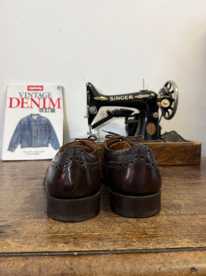 Used Church’s Men’s Burgundy Leather Derby Shoes – Made in England – UK Size 10