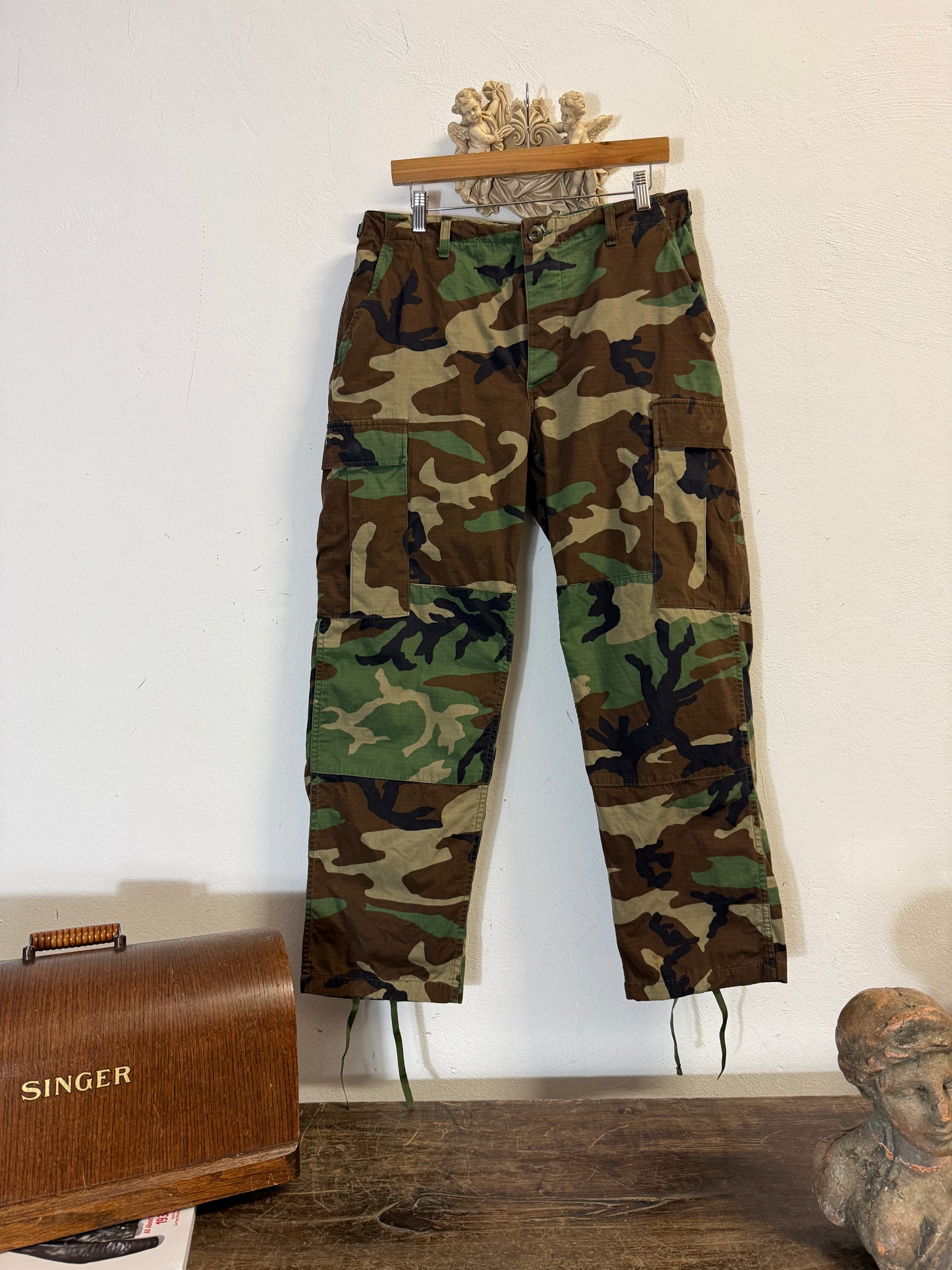 Vintage Woodland Camo Cargo Pants Us Army Rip Stop “W34”