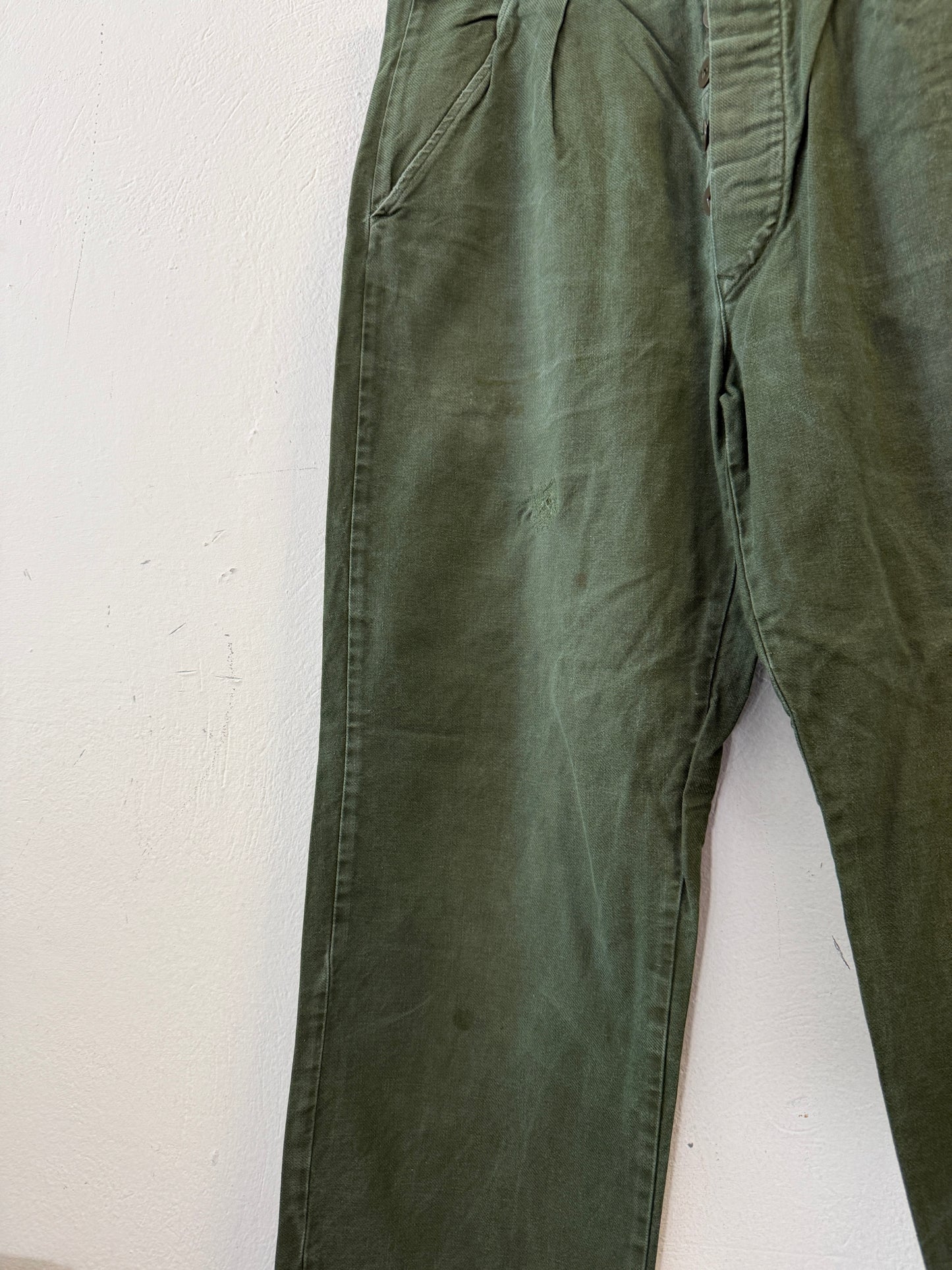 Vintage Swedish Army Fatigue Pants “W32”