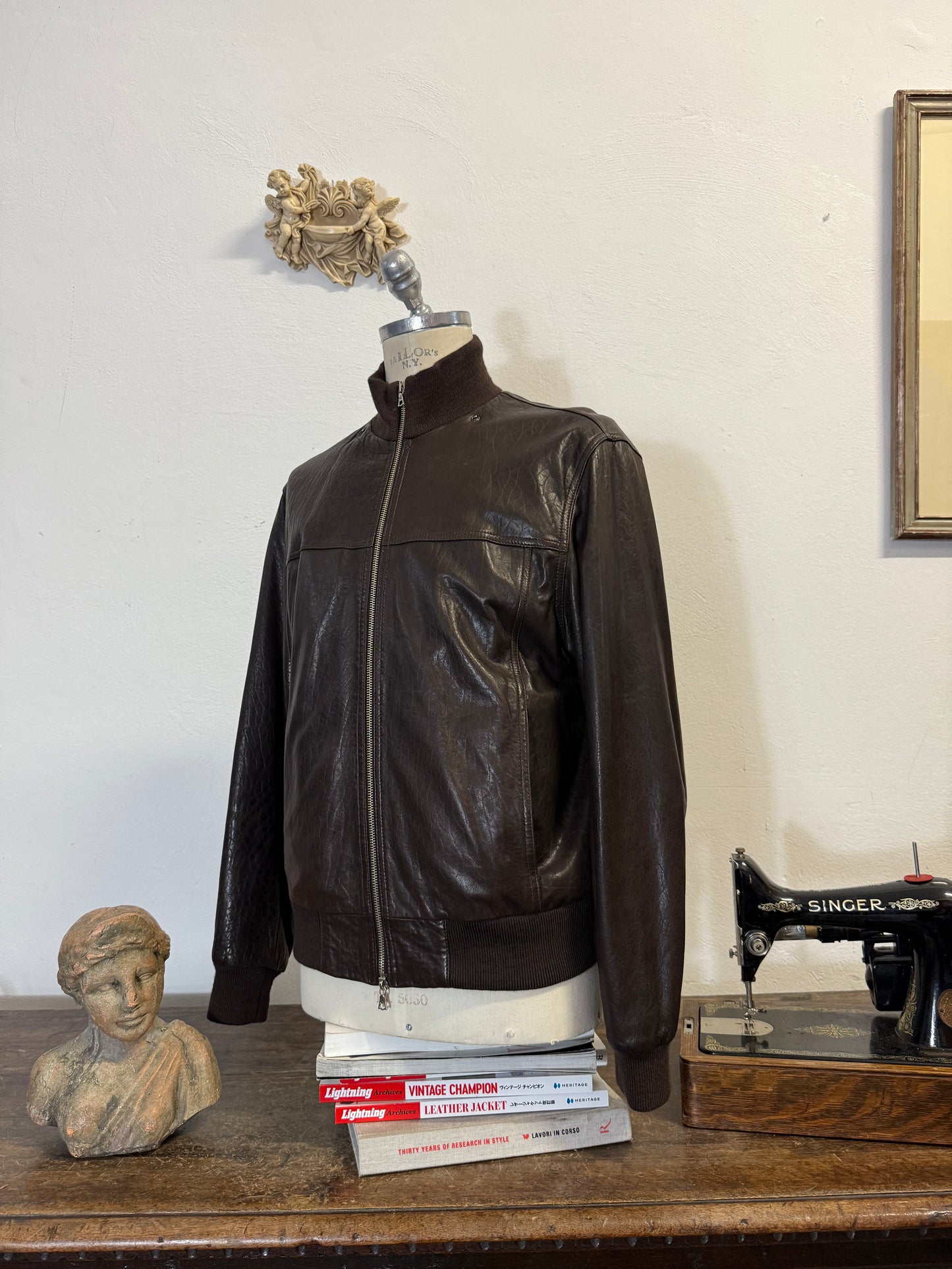 Vintage Brown Leather Jacket “L/XL”