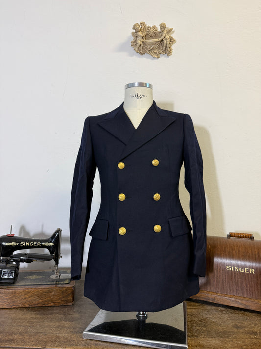 Vintage 90’s Italian Navy Double Breasted Jacket “S”