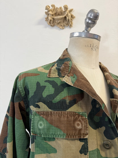 Vintage Woodland Jacket Rip Stop Us Army “M”