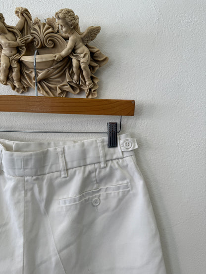 White British Royal Navy PTI Unisex Shorts with Sailor Buttons