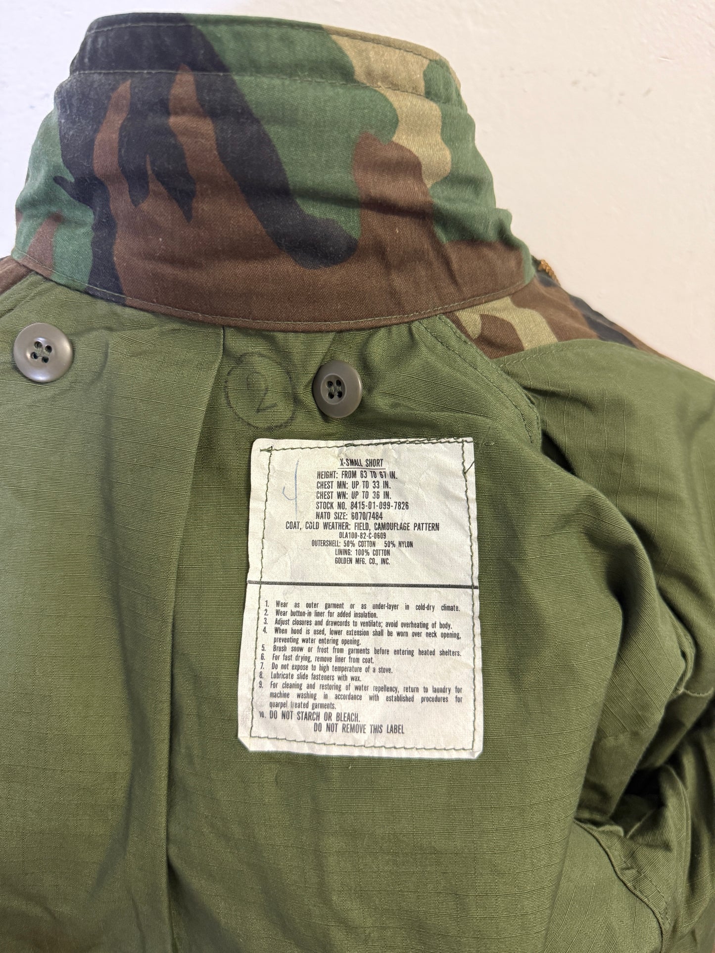 Vintage Woodland Field Jacket M65 Us Army “XS”