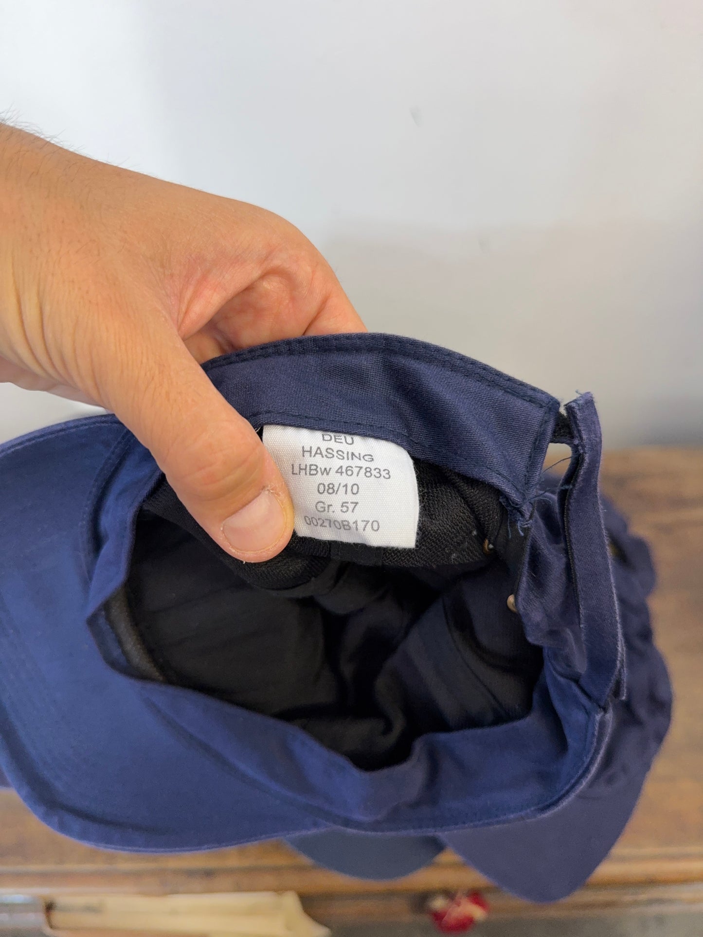Vintage German Navy Hat “56,57, 64 cm”