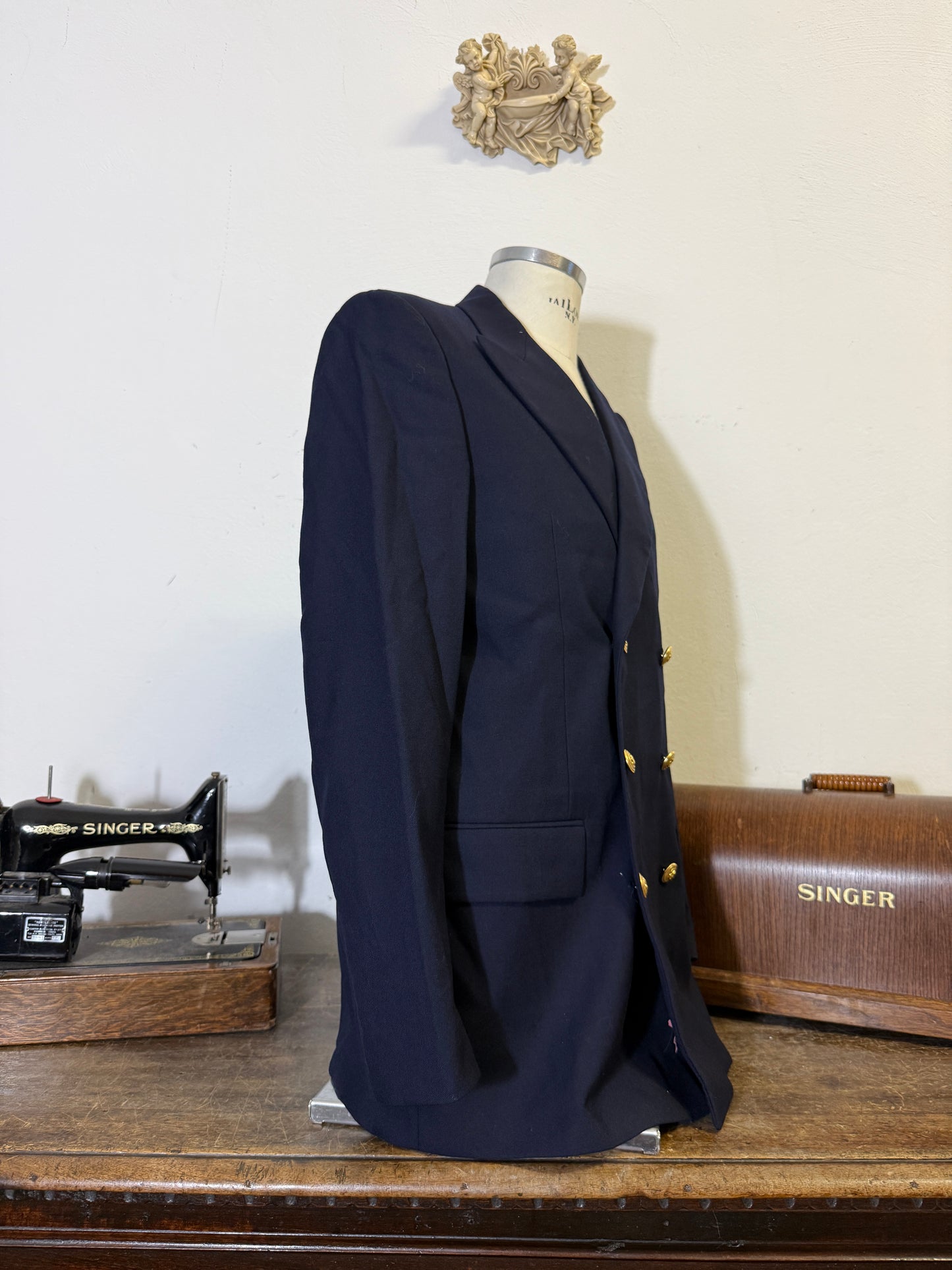 Vintage 90’s Italian Navy Double Breasted Jacket “XL”
