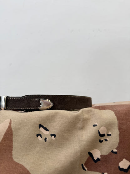 Tom Dark Brown Suede Belt
