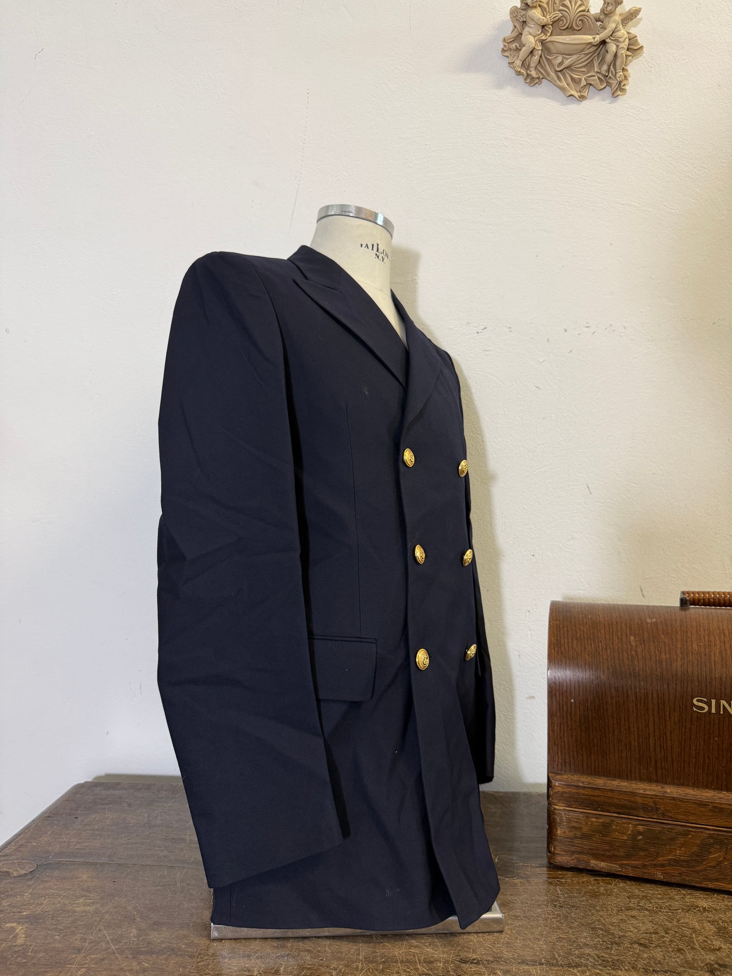 Vintage 00’s Italian Navy Double Breasted Jacket “M”