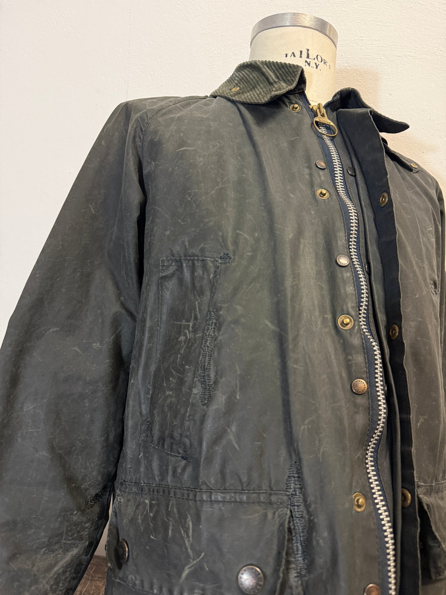 Vintage Barbour Bedale Jacket With Mending “S”