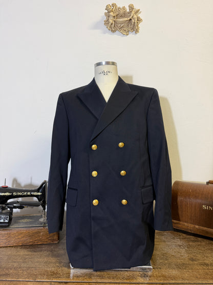 Vintage 00’s Italian Navy Double Breasted Jacket “L”