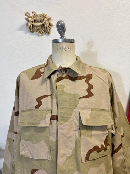 Deadstock BDU Camo Jacket Rip Stop US Army – Shoulder Faded “L/XL”