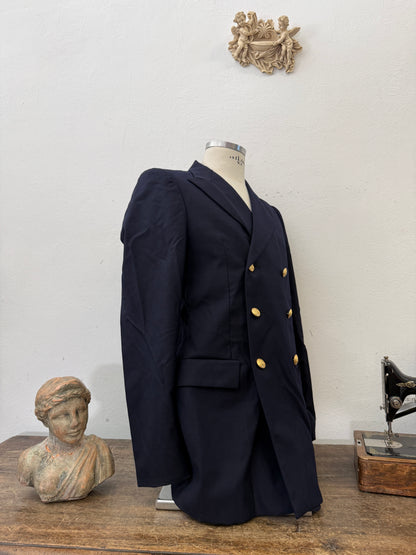Vintage Italian Navy Double Breasted Jacket “L”