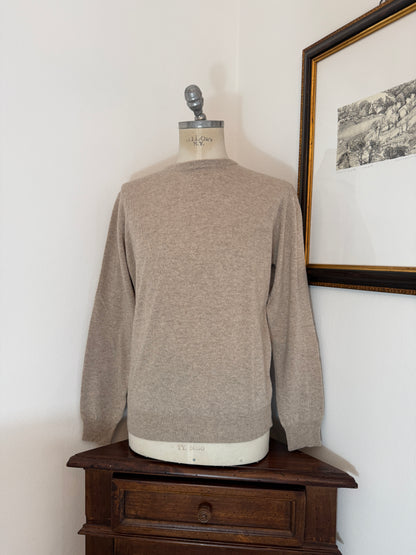 Essential Beige Sweater - Made in Italy