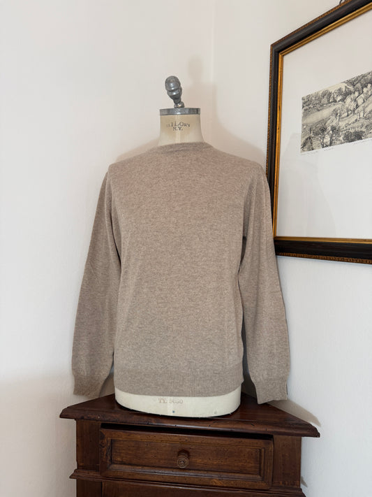 Essential Beige Sweater - Made in Italy