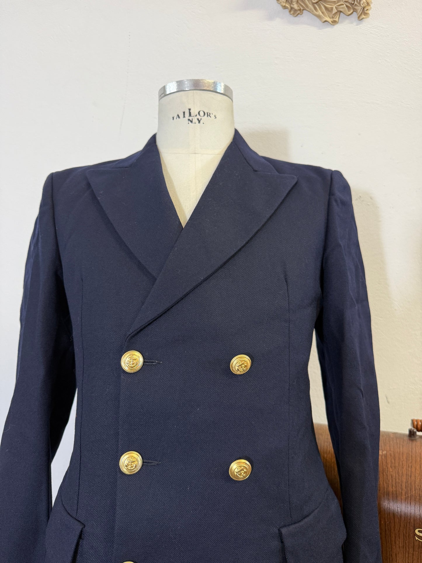 Vintage 00’s Italian Navy Double Breasted Jacket “S/M”