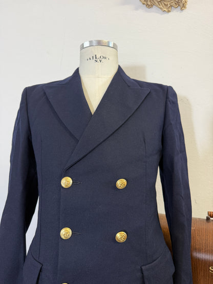 Vintage 00’s Italian Navy Double Breasted Jacket “S/M”