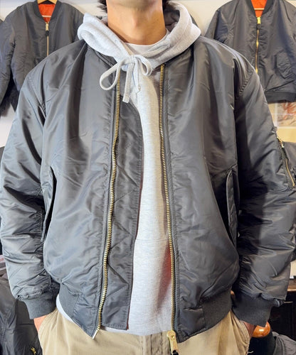 Grey Bomber Jacket MA1