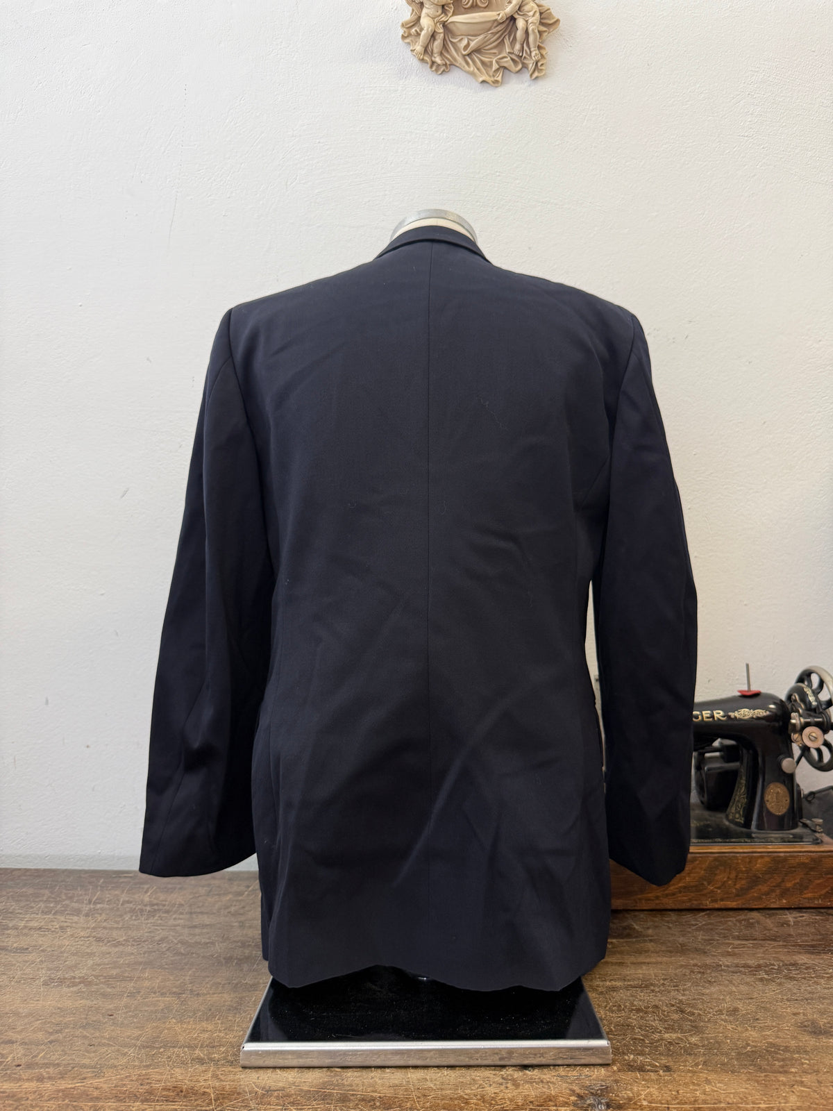 Vintage Italian Navy Double Breasted Jacket “M”