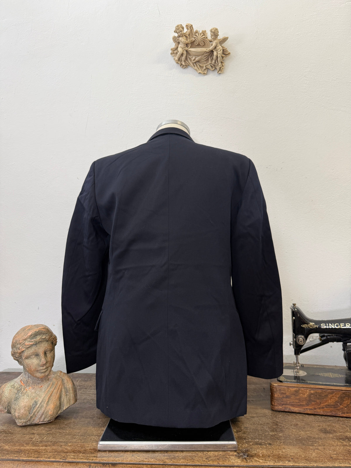 Vintage Italian Navy Double Breasted Jacket “M/L”