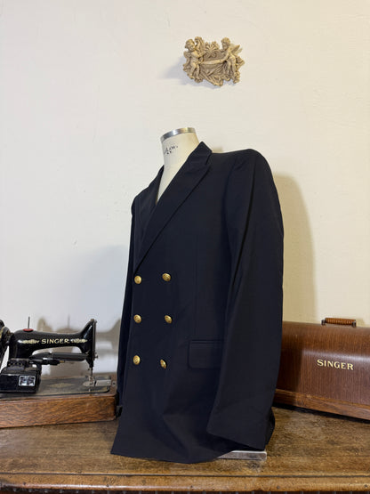 Vintage 00’s Italian Navy Double Breasted Jacket “XXL”