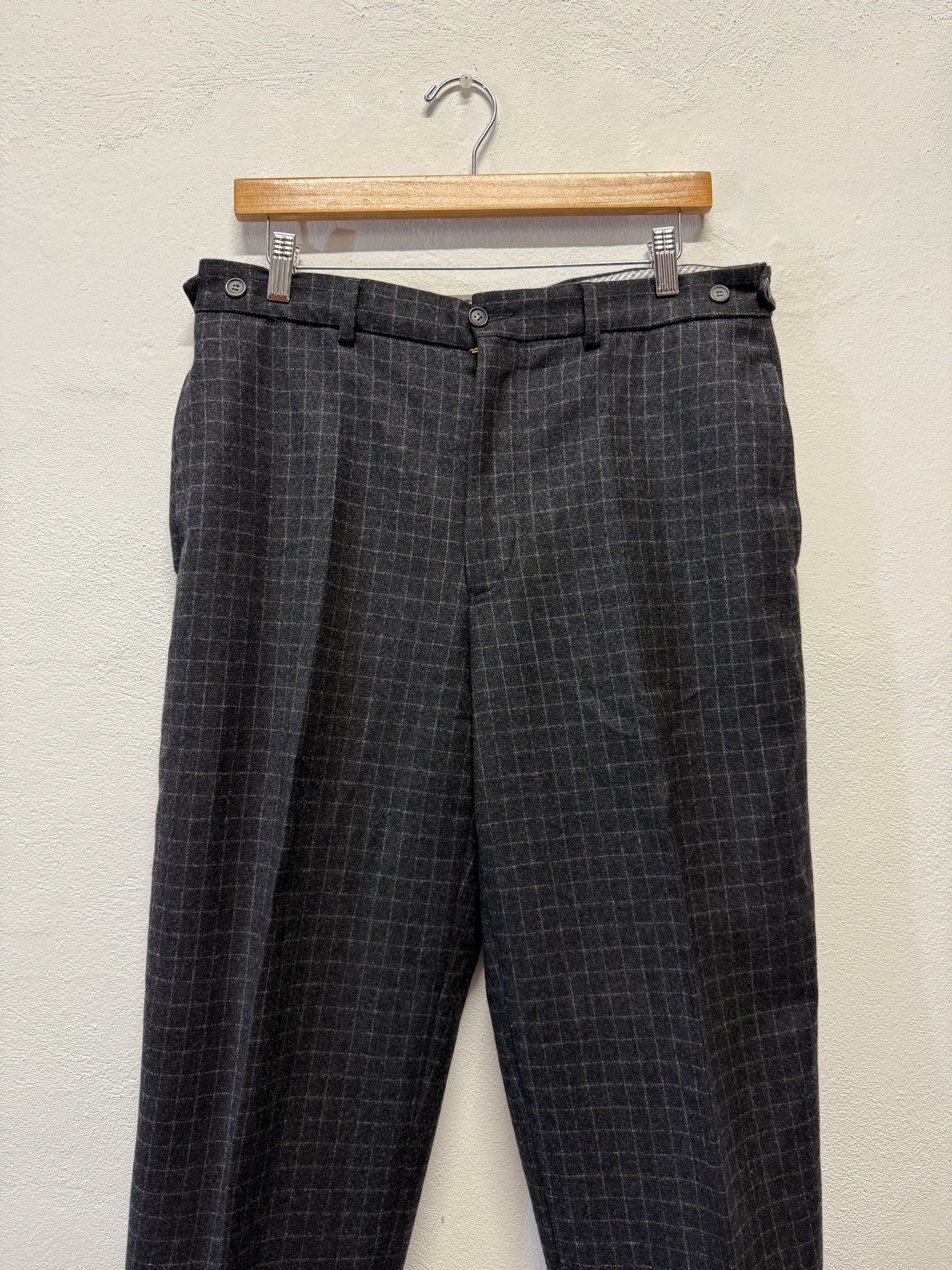 Vintage Grid Trousers W33 ~ W34