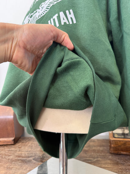 Army Air Base Salt Lake City Utah Raglan Sweatshirt Green - Mister Archive®