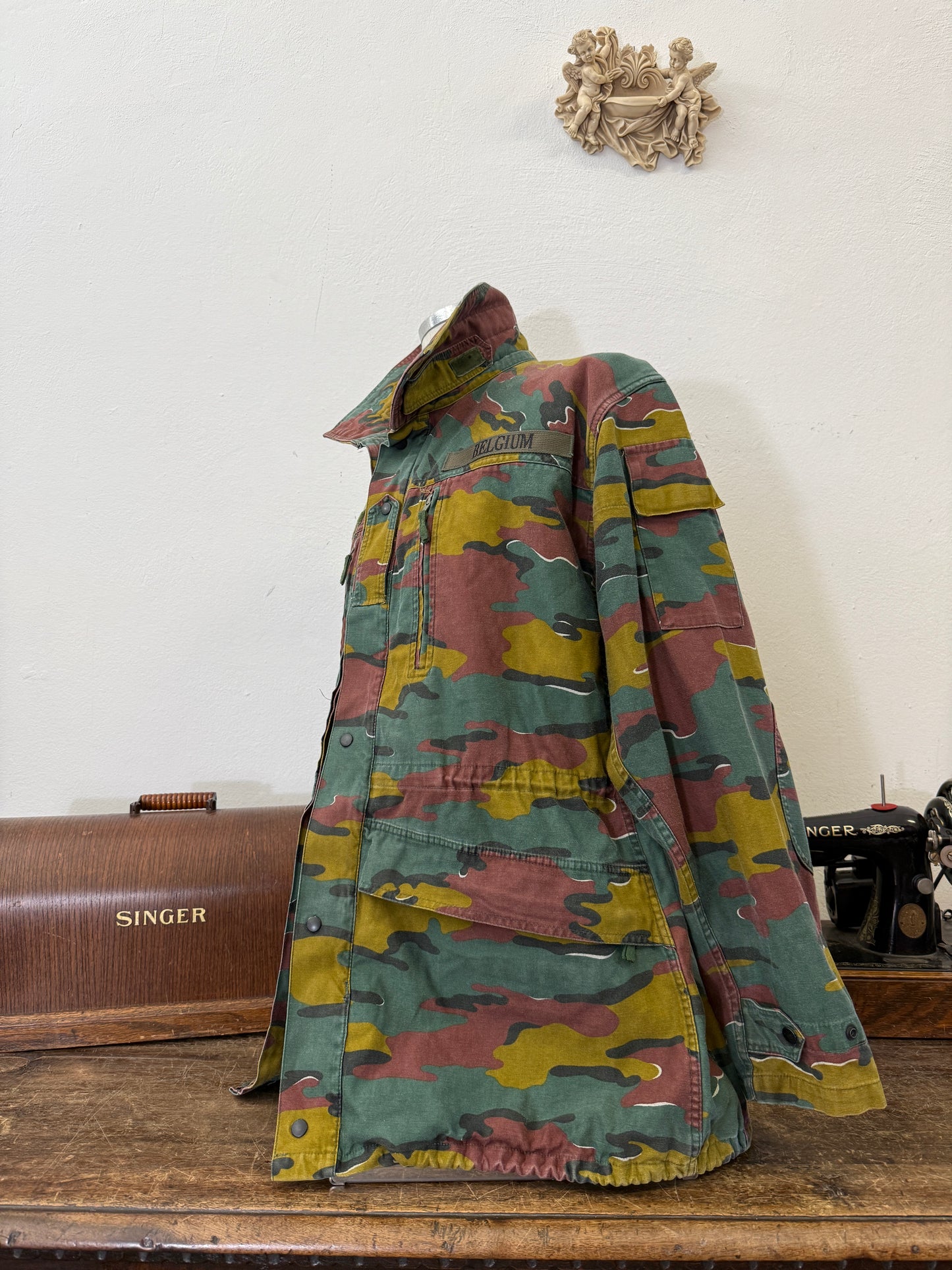 Vintage Belgian Army Camo Jacket “XL”