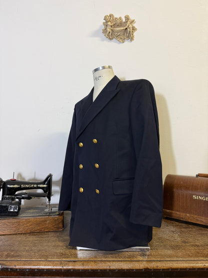 Vintage 00’s Italian Navy Double Breasted Jacket “L”