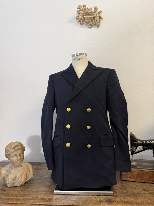 Vintage Italian Navy Double Breasted Jacket “L”