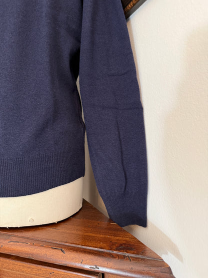 Essential Blue Navy Sweater - Made in Italy